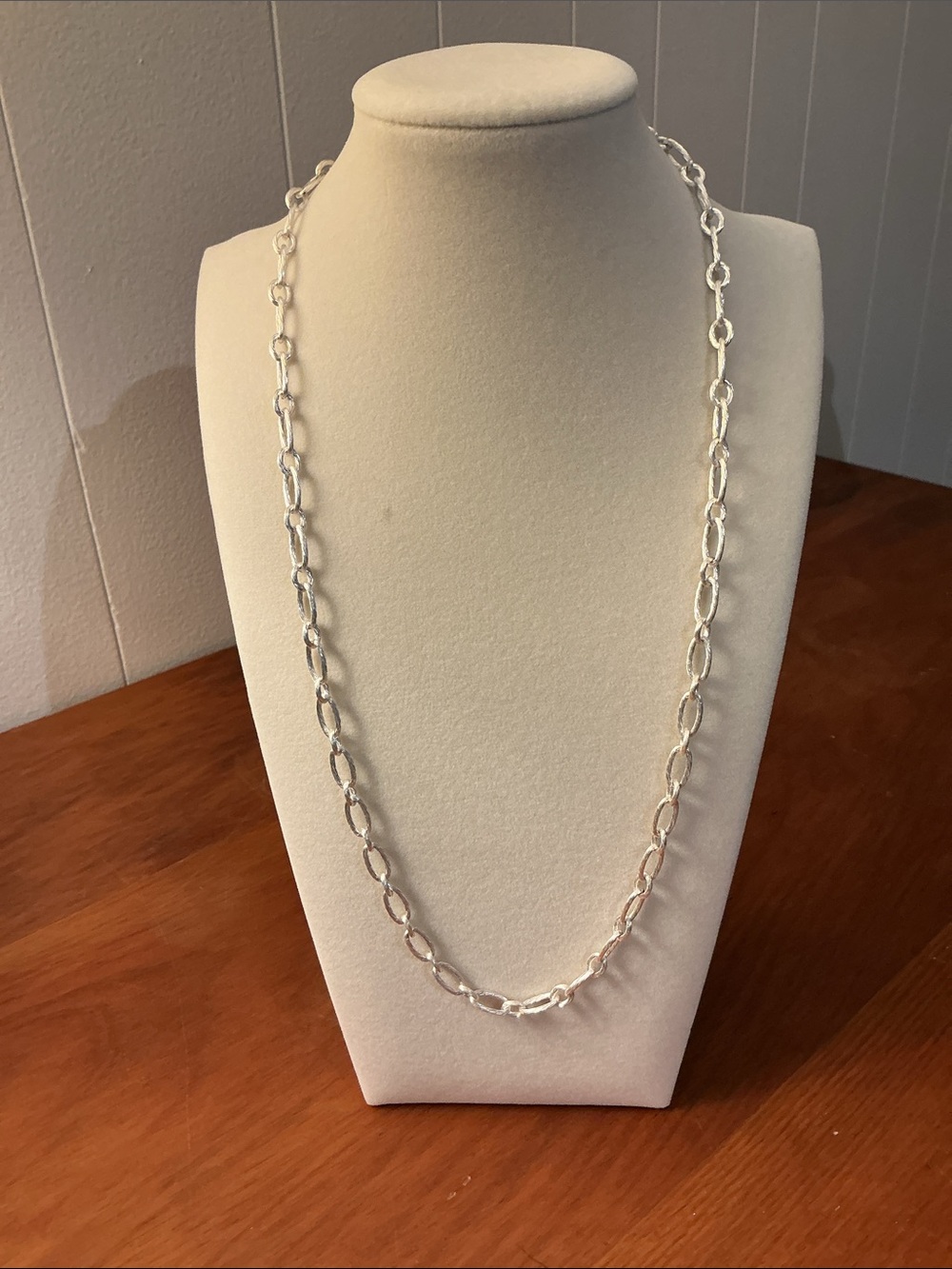Milor Italy Sterling Silver Diamond-Cut Textured Necklace 22” 23g